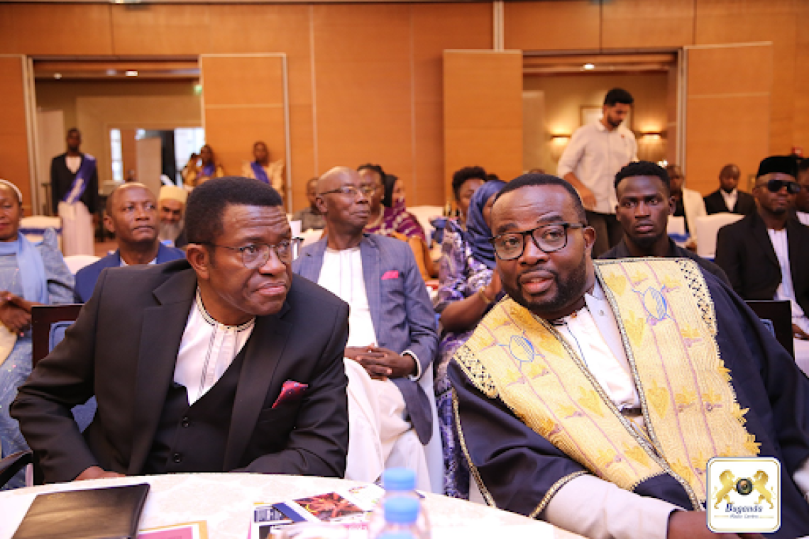 The Katikkiro with the County Chief of the Arab Region.